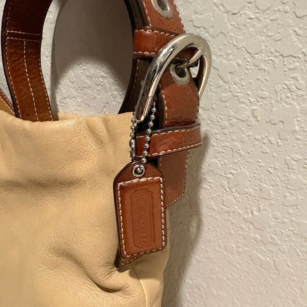 COACH N L0782-F10938 Leather Handbags Crossbody Tan w/Hazelnut Leather Strap